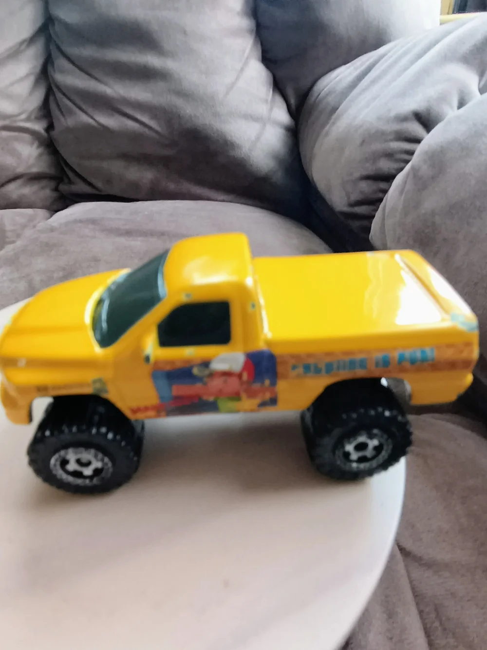Diecast Toy Truck Mattel 1/64 Scale Cartoon Character On Truck